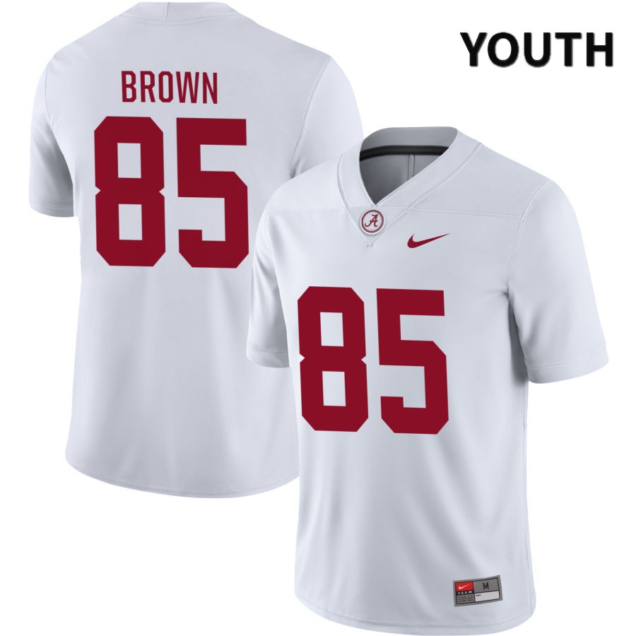 Alabama Crimson Tide Youth Elijah Brown #85 NIL White 2022 NCAA Authentic Stitched College Football Jersey XY16L37IF